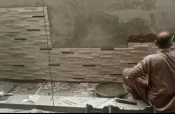 wall tiles installation